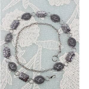 Geometric Western Chain Belt - Silver Cowgirl Chic Statement Accessory